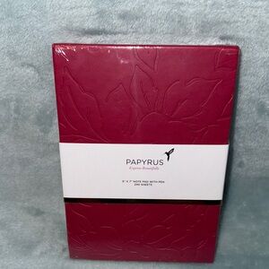 Papyrus Burgundy Note Pad with Gold Accent